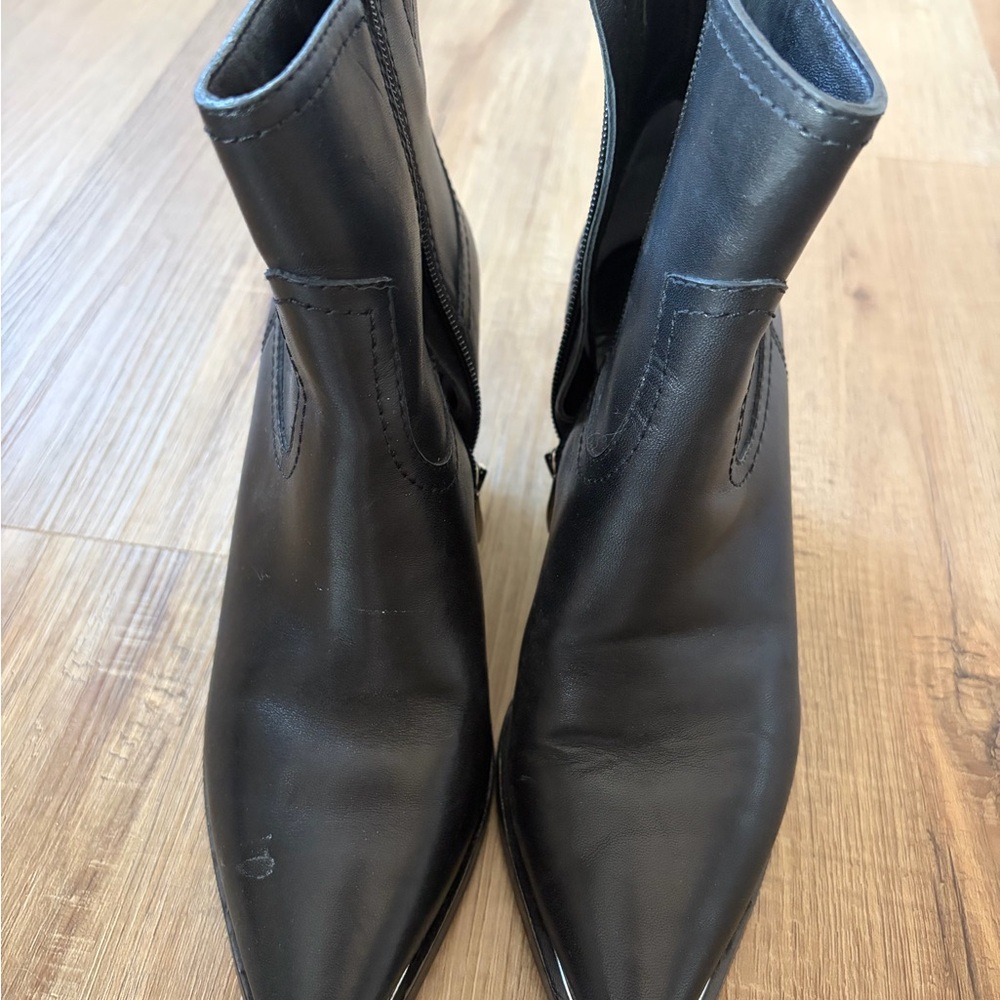 Paige black leather western booties size 6.5 - Picture 3 of 7